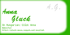 anna gluck business card