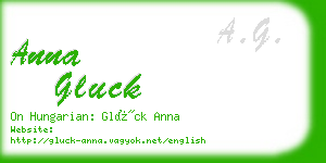 anna gluck business card